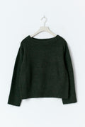 Y oversized knitted sweater - Vert foncé