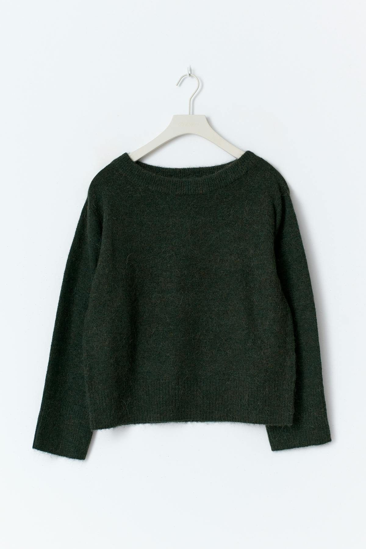 Y oversized knitted sweater - Vert foncé