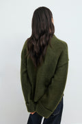 Folded sleeve knitted sweater - Pure c