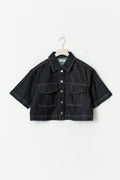 Rhinestone denim shirt - Rinse