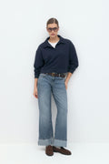 Collar sweater - Peacoat