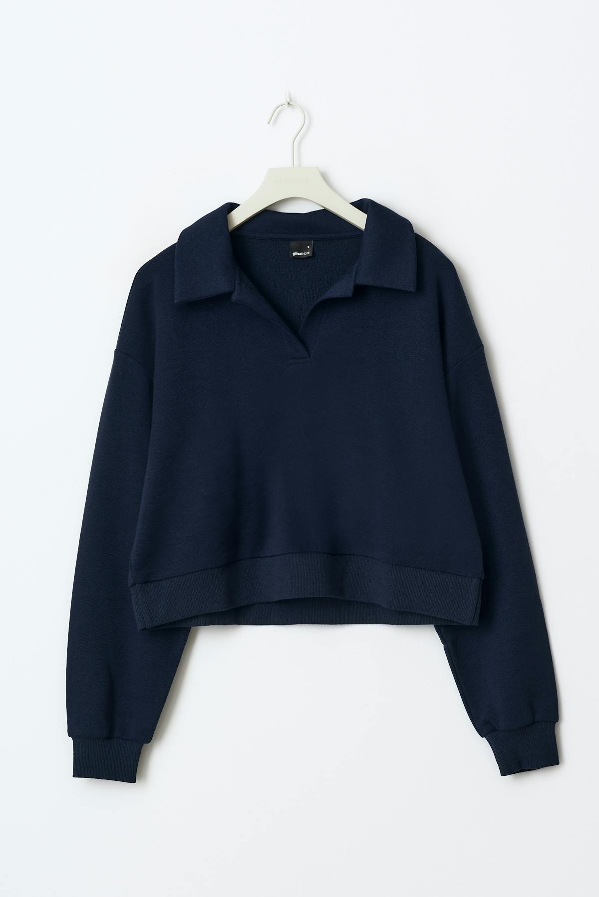 Collar sweater - Peacoat