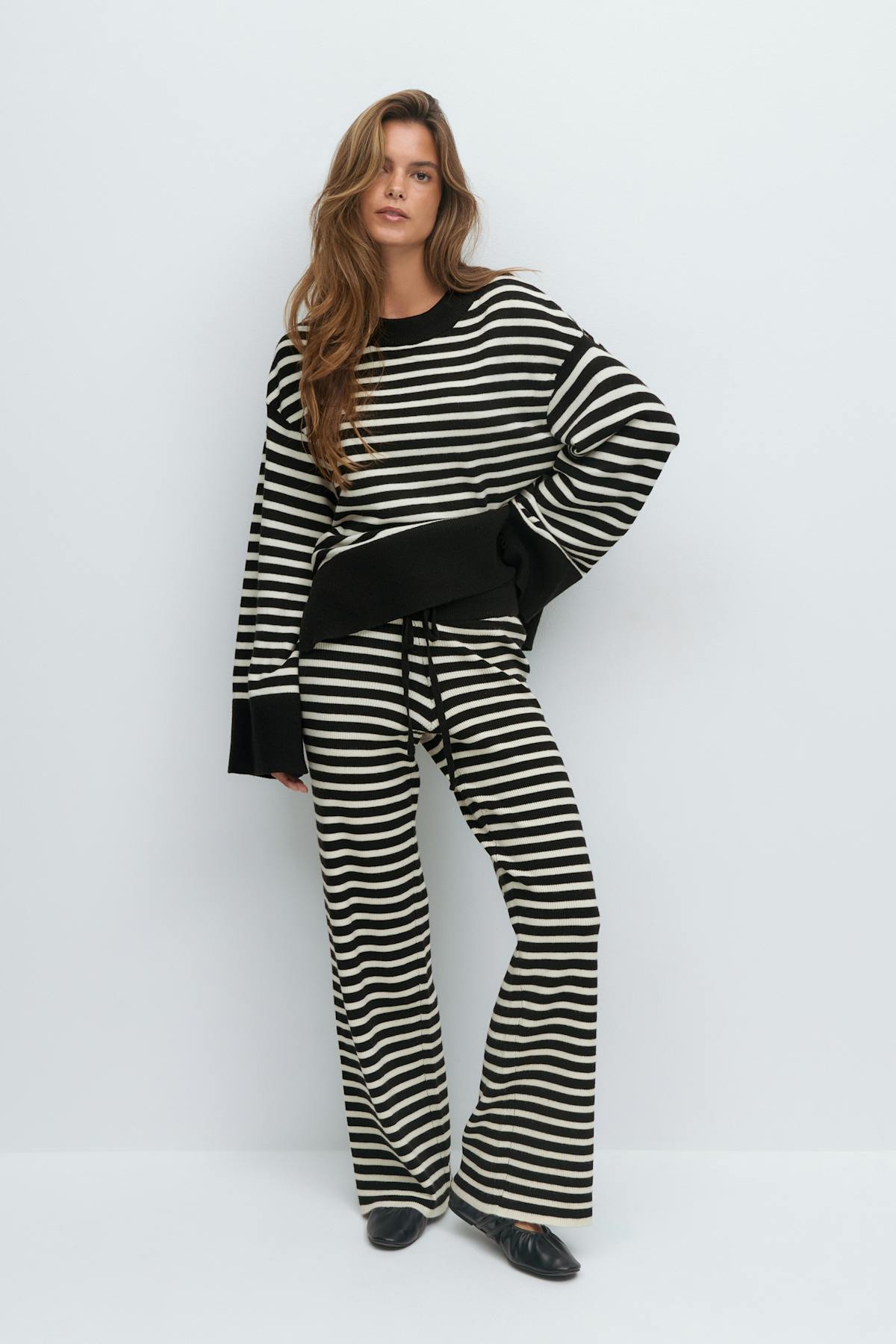 Knitted loungewear trousers - Kaki