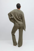 Knitted loungewear trousers - Lt grey melange