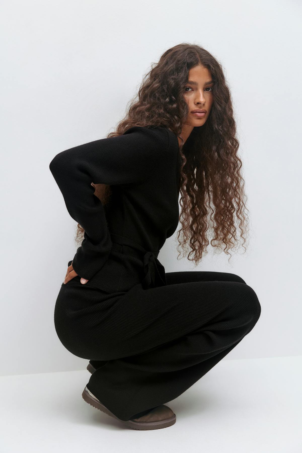 Knitted loungewear trousers - Noir