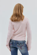 Y wrap cardigan - Rose clair