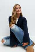 Y wrap cardigan - Navy blazer
