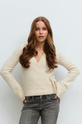 Y wrap cardigan - Beige clair
