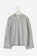 Y oversized knitted sweater - Lt grey melange