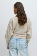 Y soft knitted sweater - Beige mel