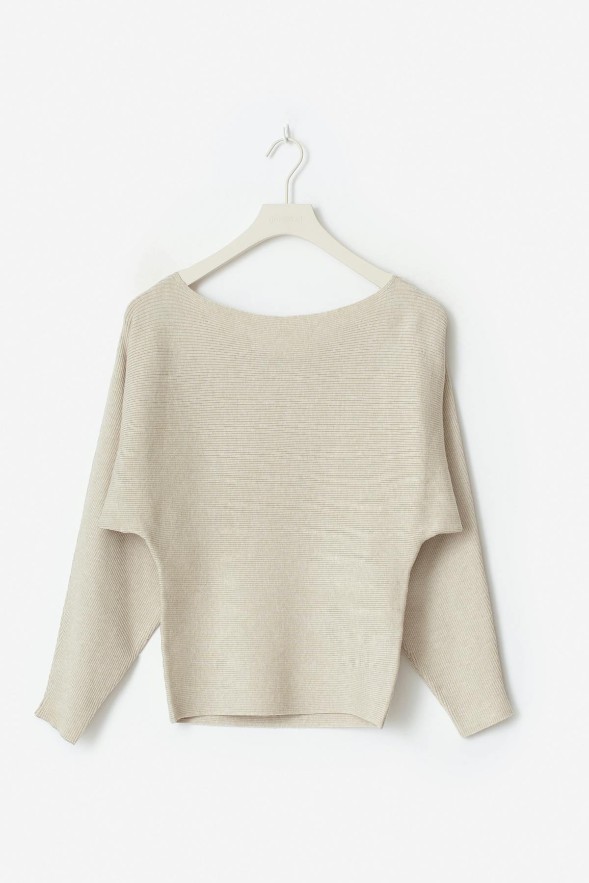 Y soft knitted sweater - Beige mel