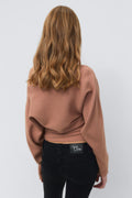 Y soft knitted sweater - Mocha mousse