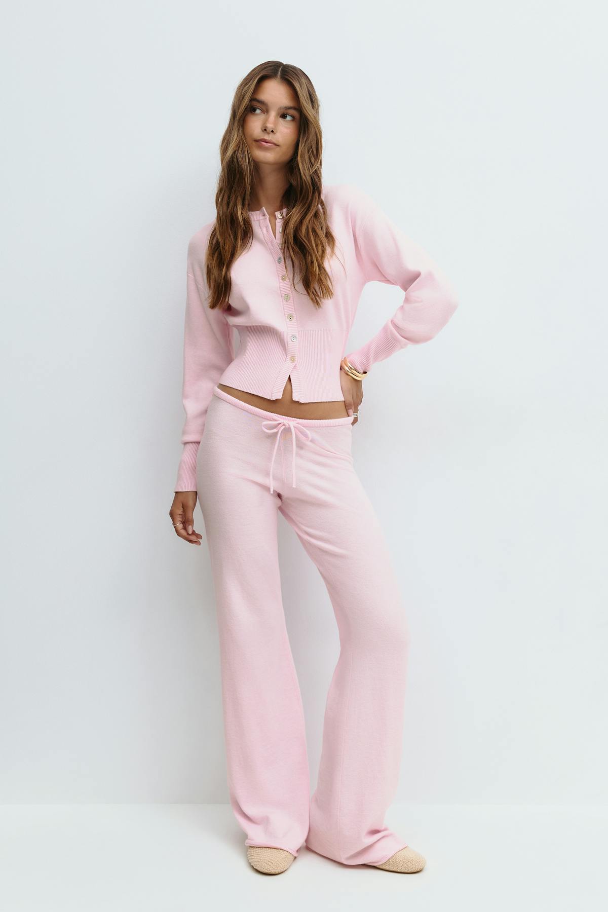Knitted trousers - Vanilla