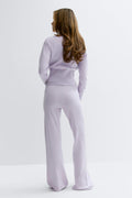 Knitted trousers - Dusty purple