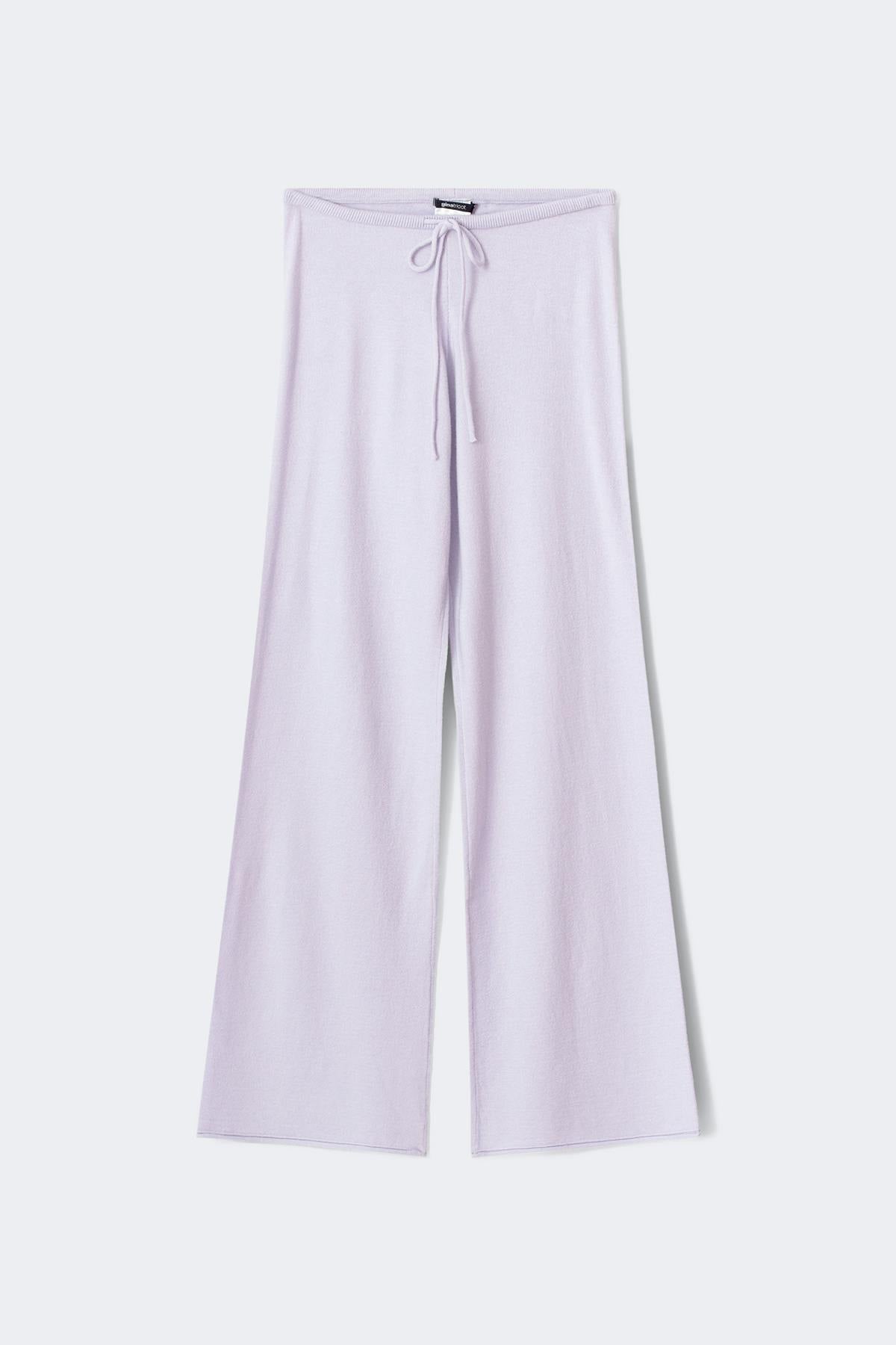 Knitted trousers - Dusty purple