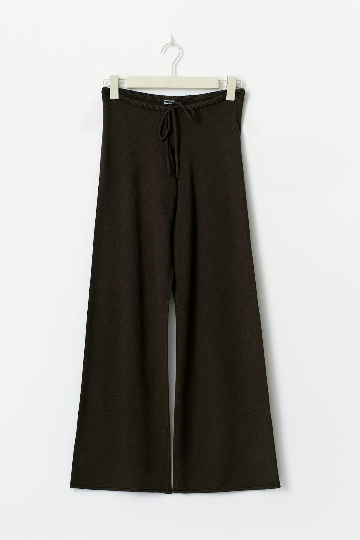 Knitted trousers - Seal brown