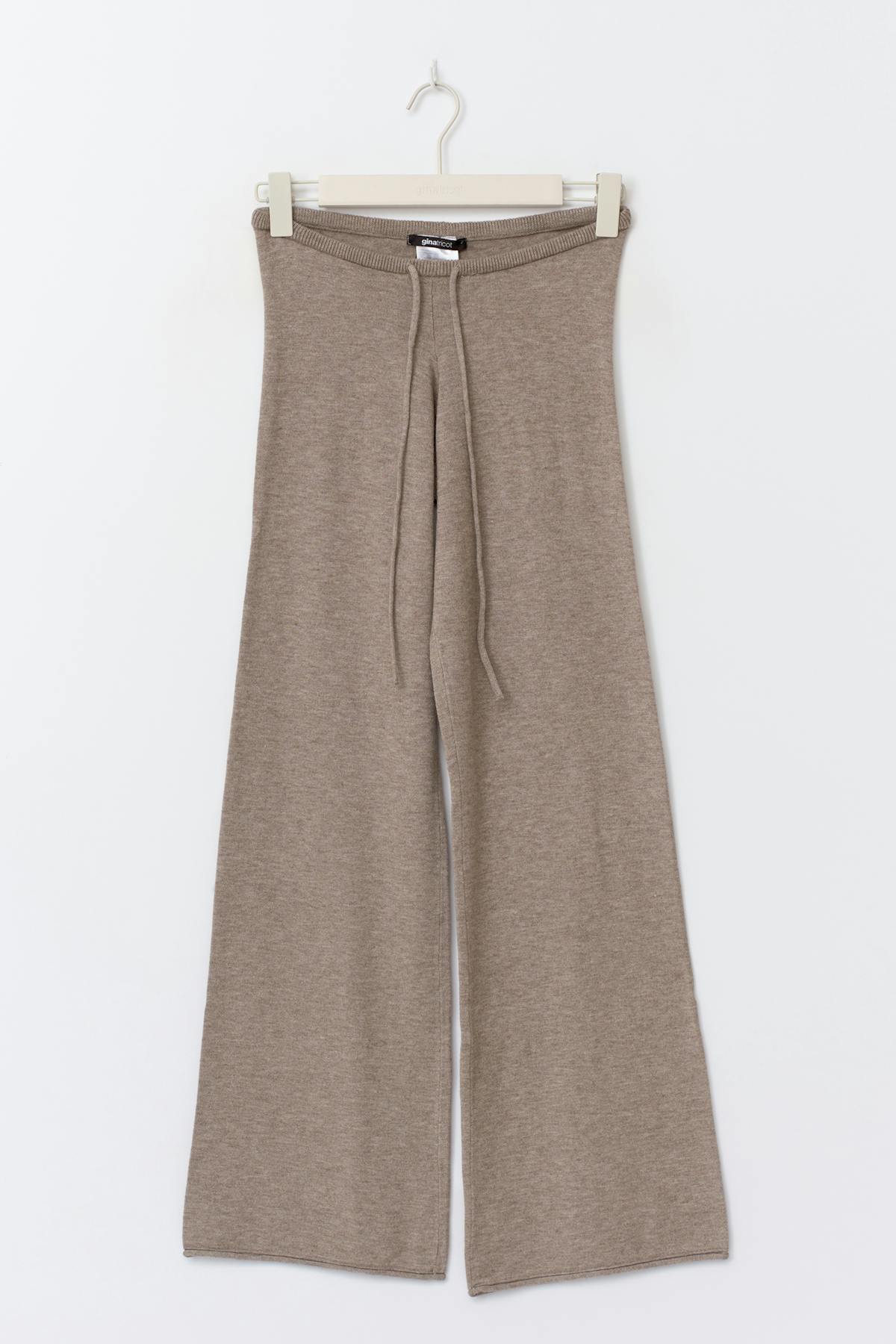 Knitted trousers - Lt grey melange