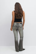 Front pocket bootcut jeans - Mid blue