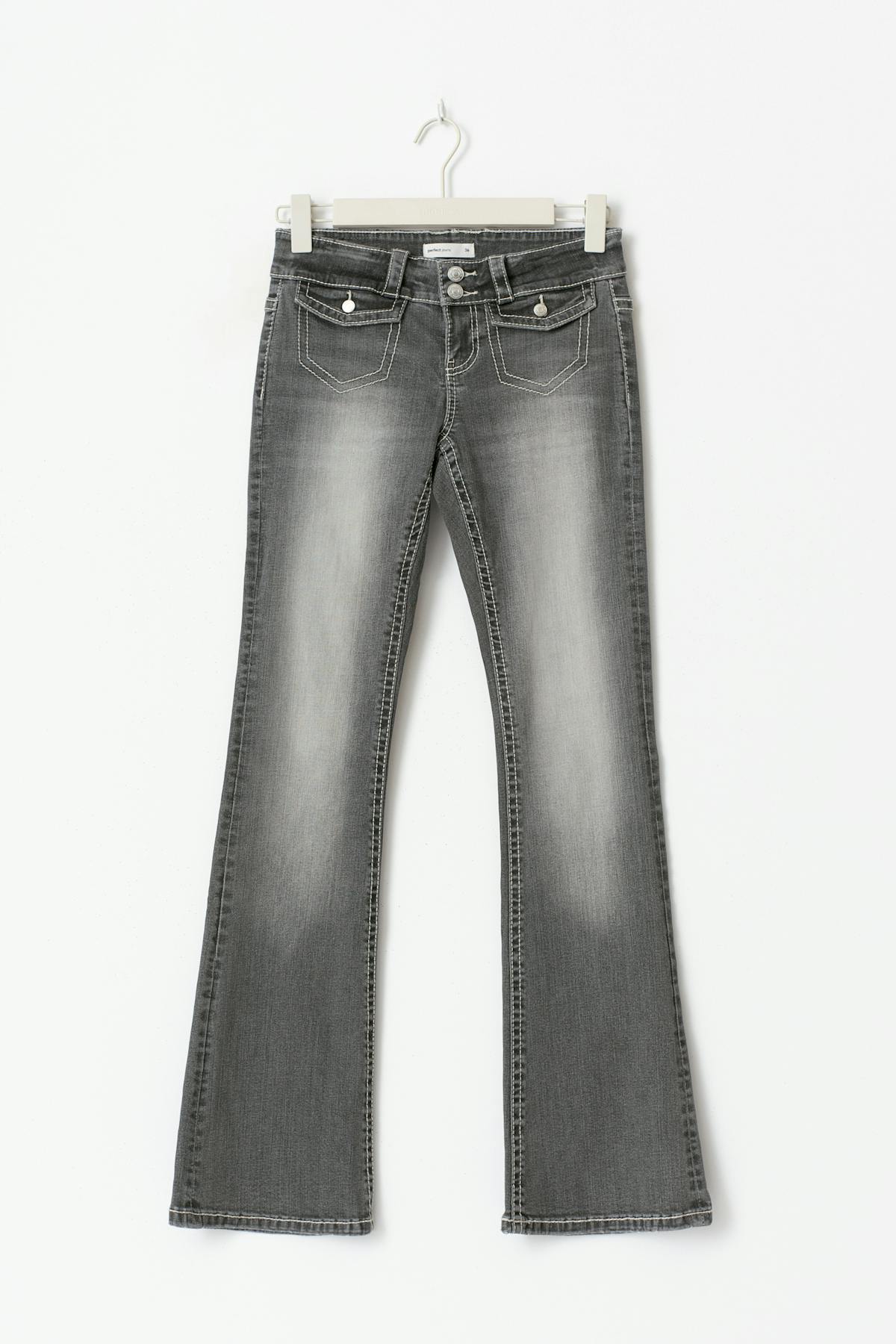 Front pocket bootcut jeans - Gris