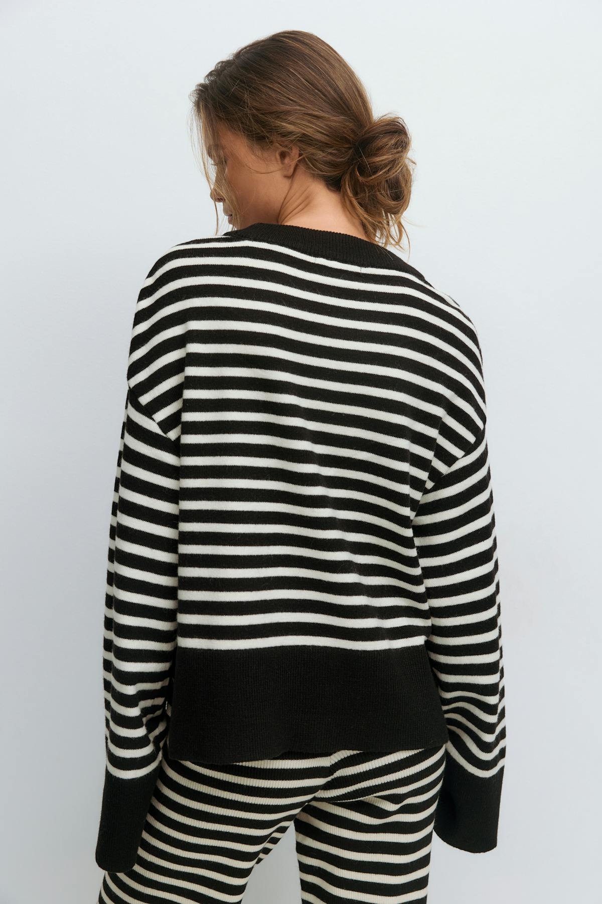 knitted sweater - Brown melange
