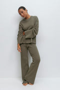 knitted sweater - Brown melange