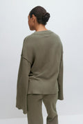 knitted sweater - Brown melange