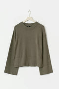 knitted sweater - Brown melange