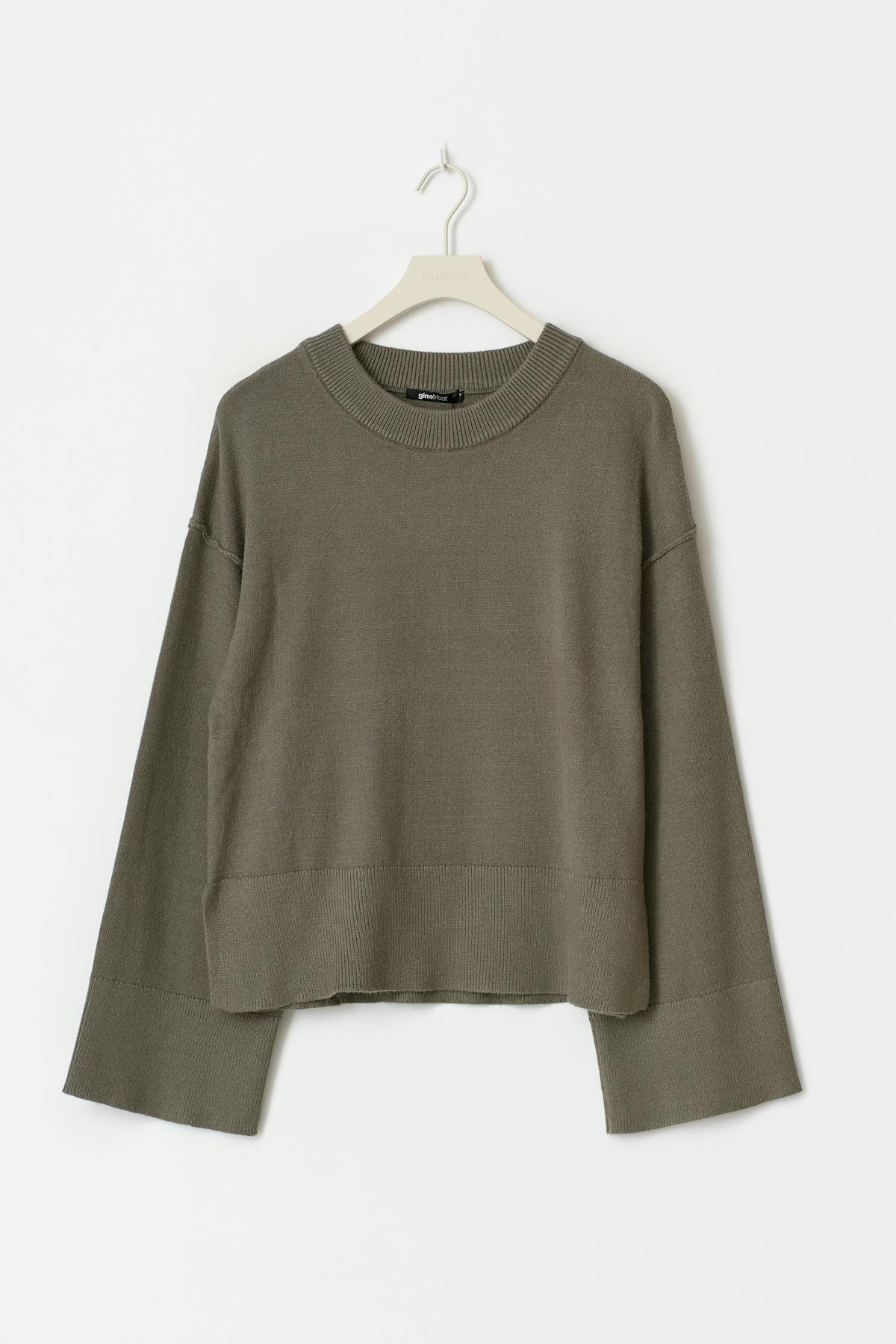 knitted sweater - Brown melange