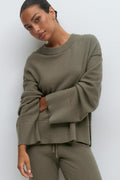 knitted sweater - Bleu
