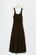 Strap knitted dress - Chocolate brown