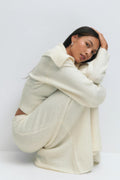 Wide knitted skirt - Gardenia