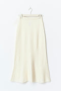 Wide knitted skirt - Gardenia