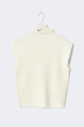 Funnel neck knitted top - Haute red