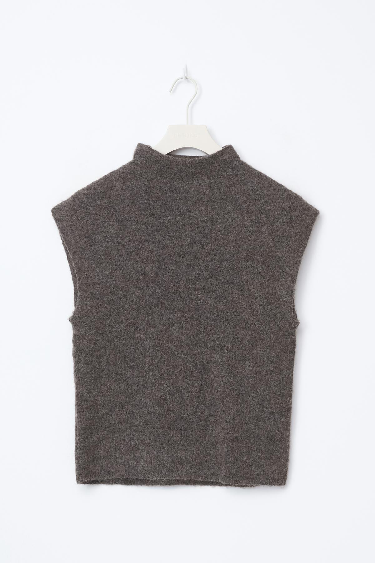 Funnel neck knitted top - Haute red