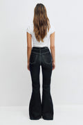 High waist flare jeans - Rinse