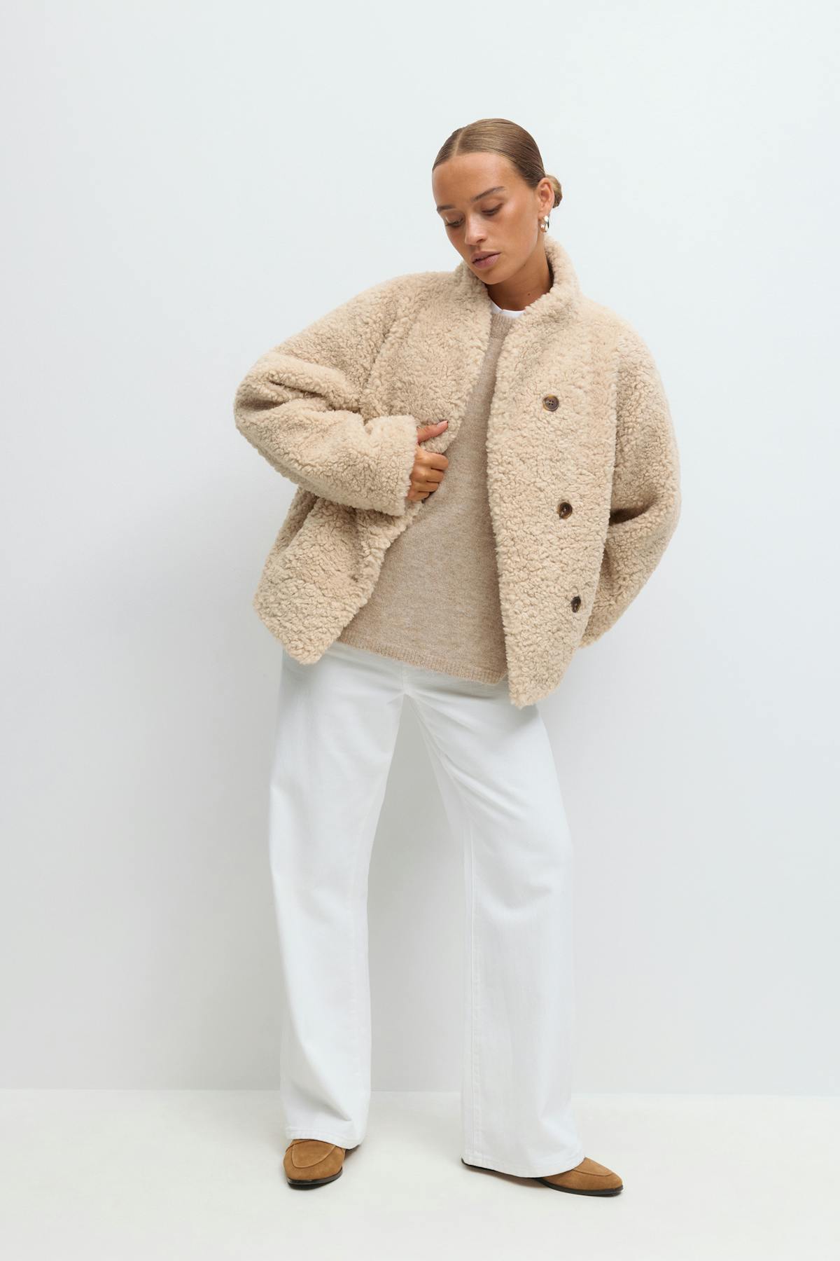 Pile jacket - Crème