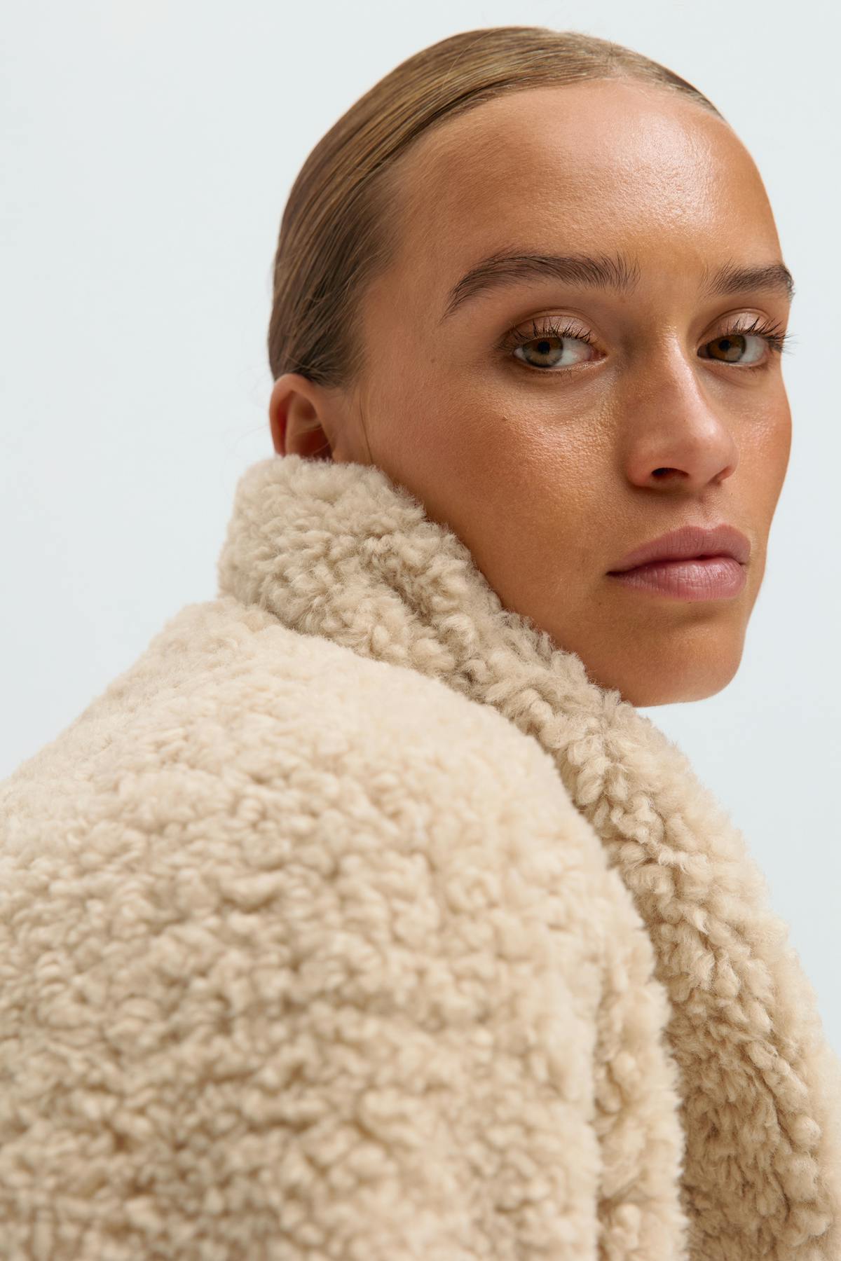 Pile jacket - Beige clair