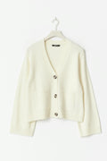 Knitted pocket cardigan - Gardenia
