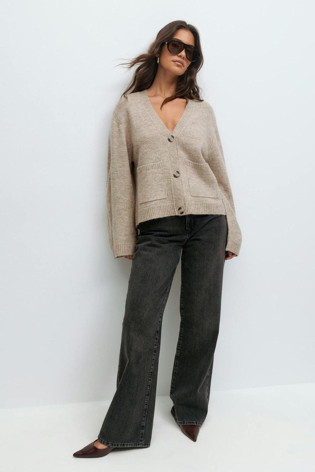 Knitted pocket cardigan - Pure c