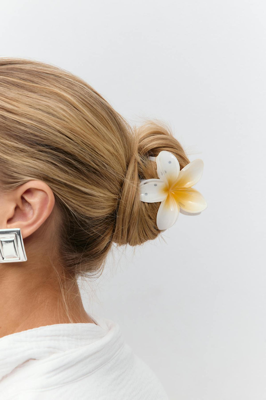 3-pack flower hair clip - White/creme