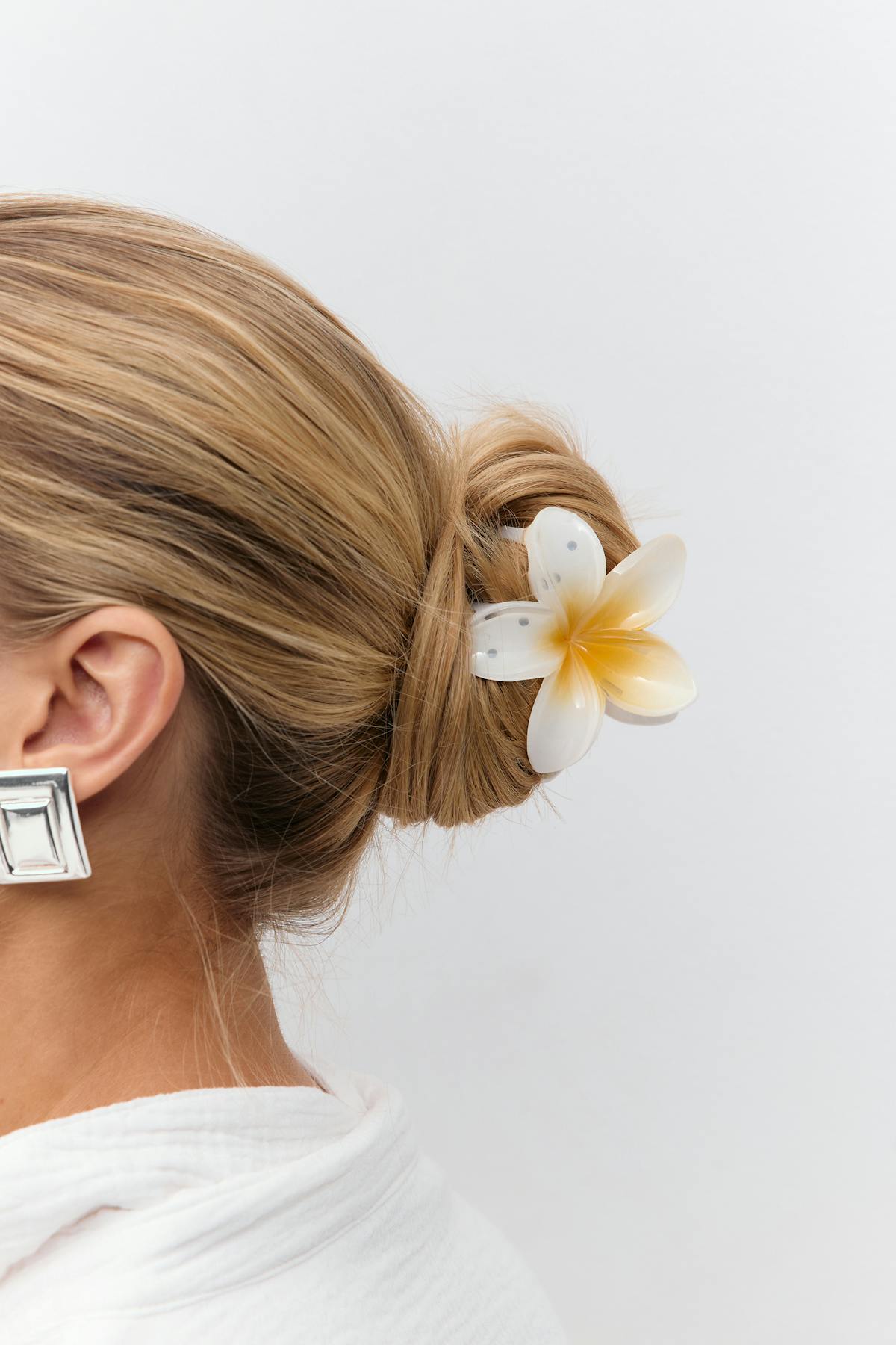 3-pack flower hair clip - White/creme