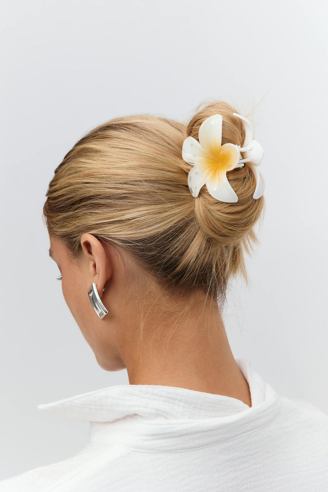 3-pack flower hair clip - White/creme