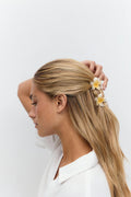 3-pack flower hair clip - Raspberry rose
