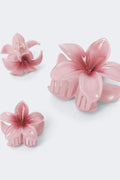3-pack flower hair clip