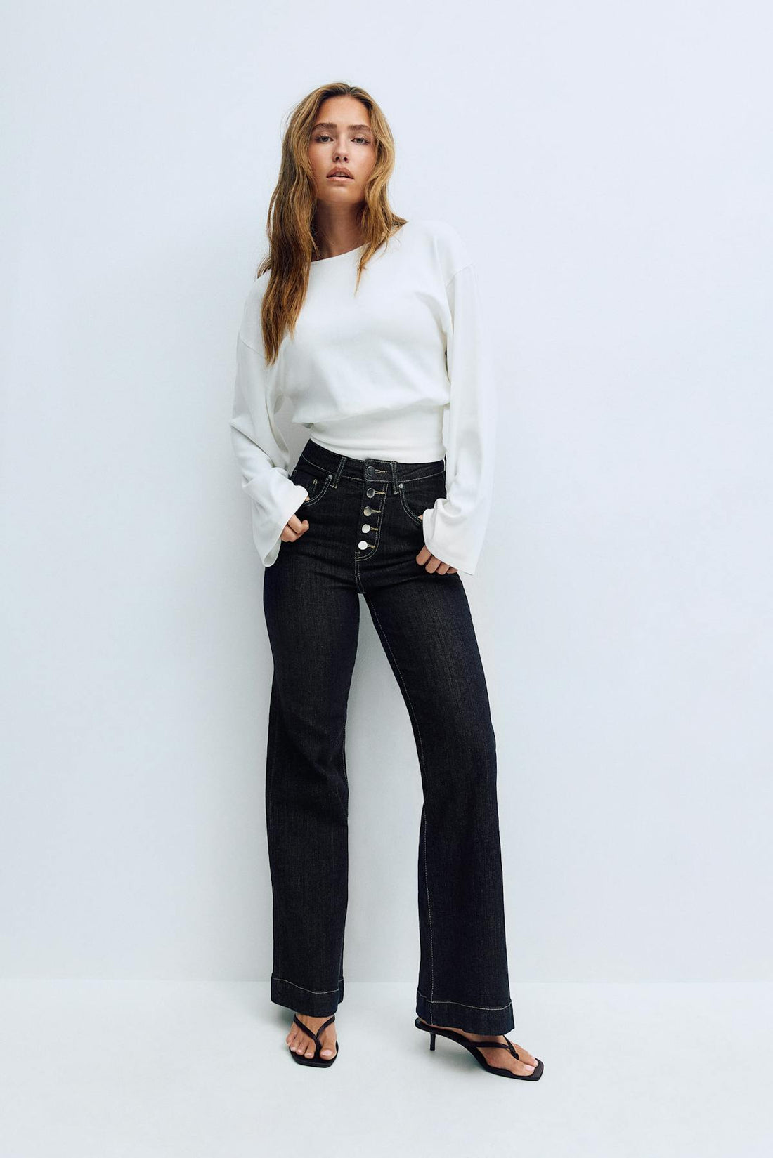 Tailored flare jeans - Rinse