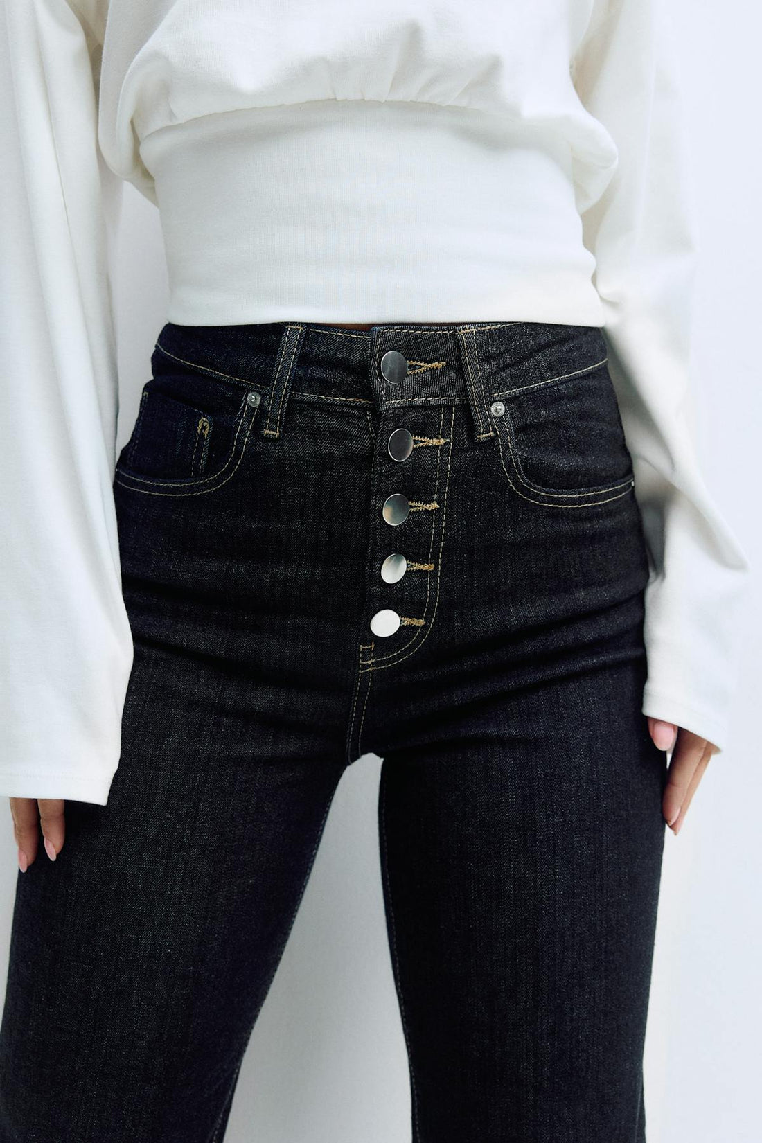 Tailored flare jeans - Rinse