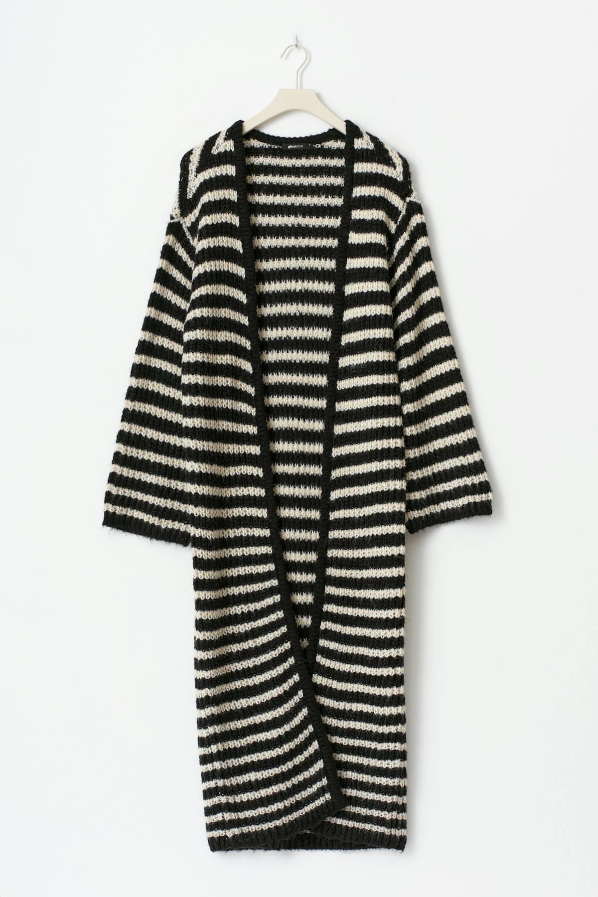 Long knitted cardigan - Whitecap gray