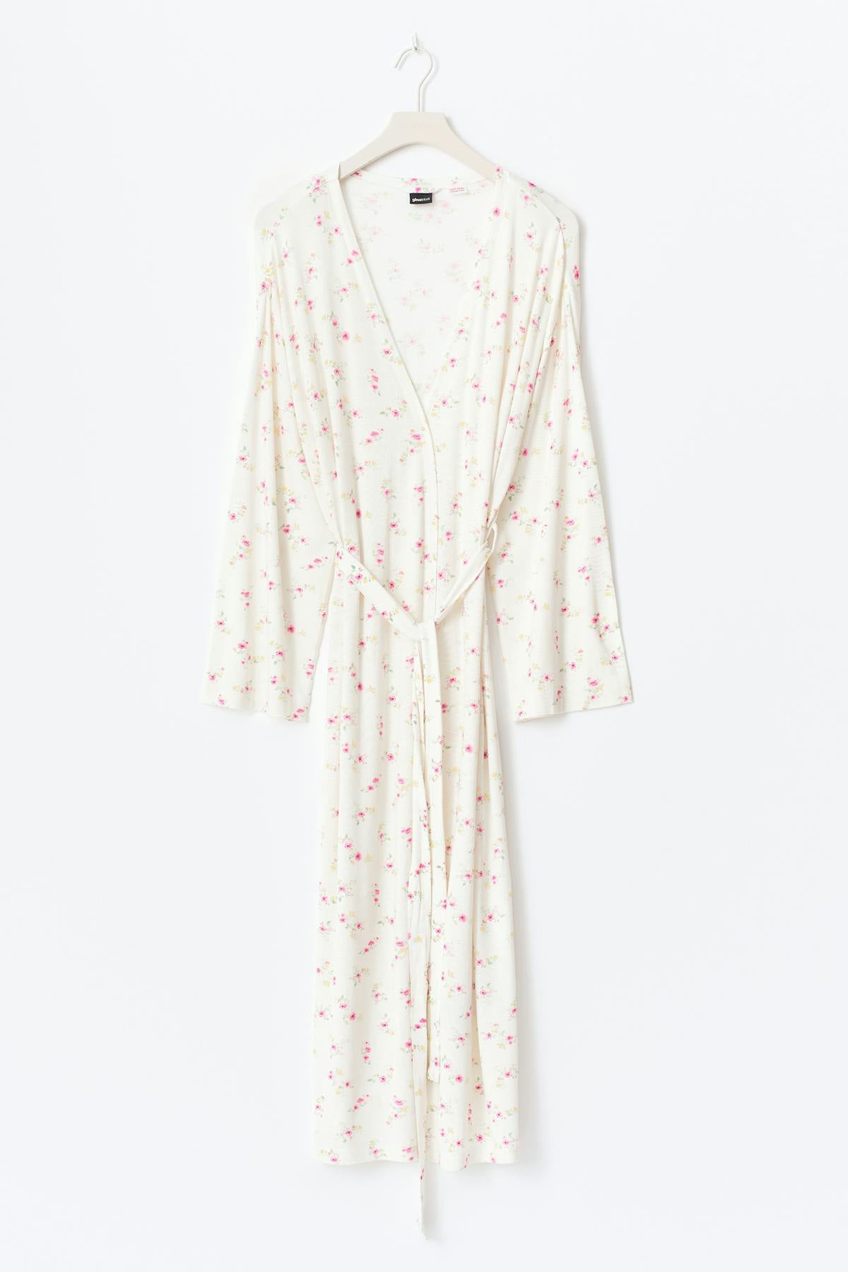 Soft homewear robe - Yellow ditsy