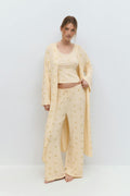 Soft homewear robe - Yellow ditsy