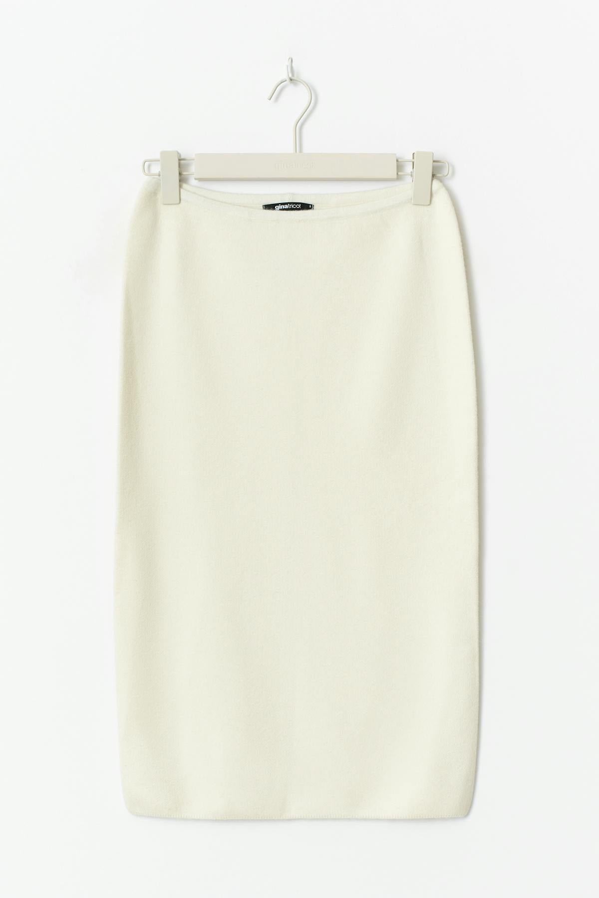 Knitted pencil skirt - Gardenia